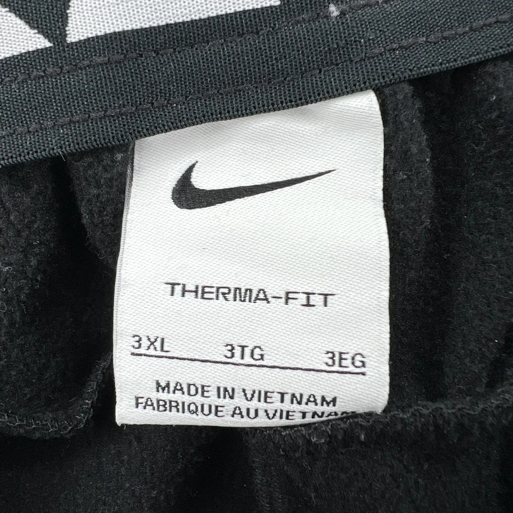 Nike Therma-FIT Open Hem Fitness Sweatpants Men 3XL Black Fleece Lined Active